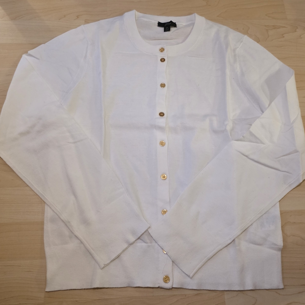 J. Crew White Knit Sweater